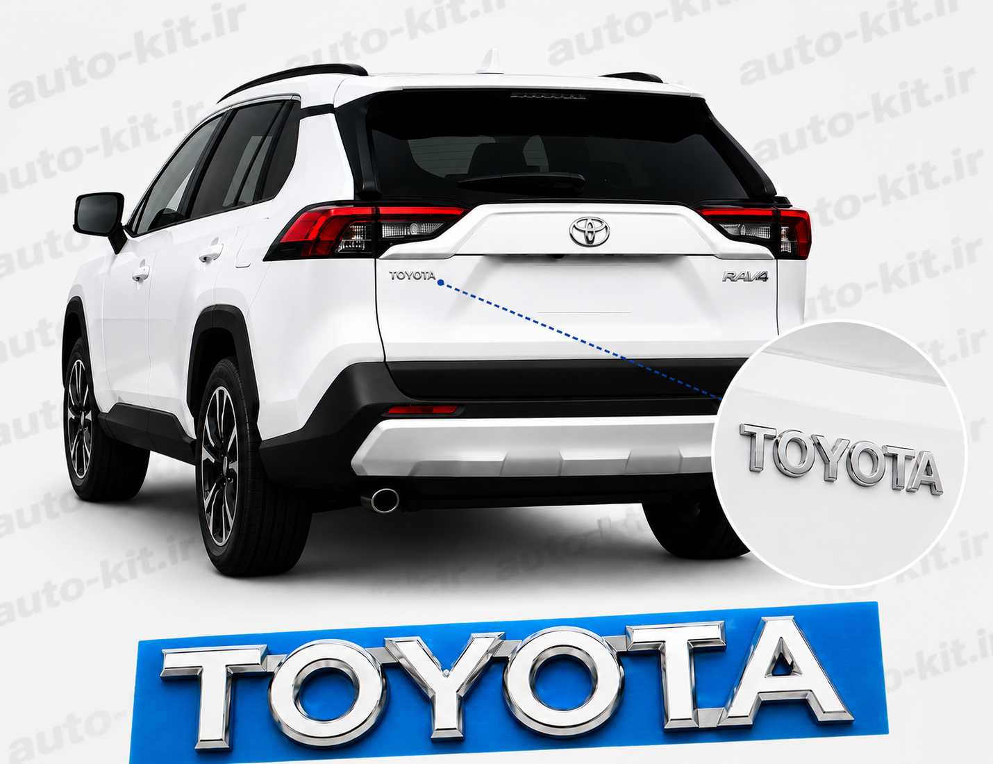 آرم نوشته TOYOTA  فابریک تویوتا رافور