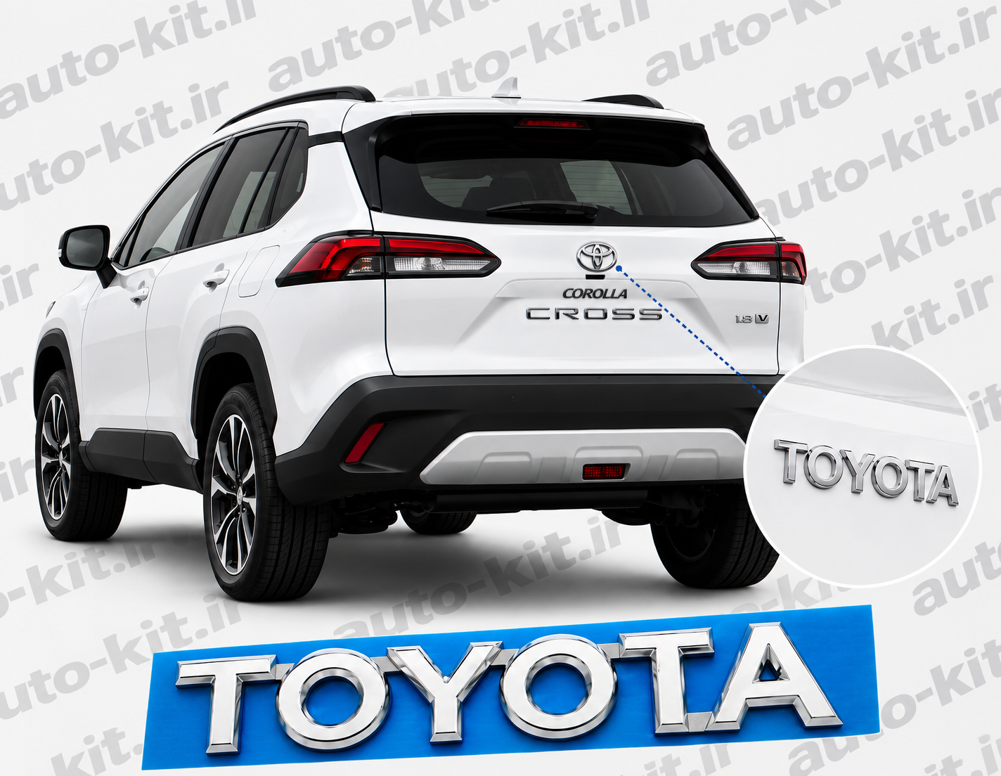 آرم نوشته صندوق TOYOTA  فابریک کرولا کراس